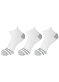 SAM SOCKS Sam Socks Set Of 3 Half Terry L-Shape Sport Socks Men White  - Image 1