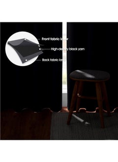 MarlaMall Blackout Curtain, 2 Pcs Thermal Insulated Grommet Window Drapes Eyelet Curtain Panel for Bedroom,Living Room, W132cm x D213cm,Grey  - Image 3