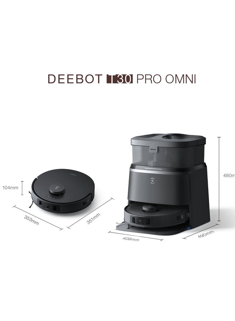 إيكوفاكس المكنسة الكهربائية Deebot T30 Omni Robot مع وظيفة المسح، وتقنية TruEdge Mopping، وZeroTangl قم بزيارة المتجر - Image 5