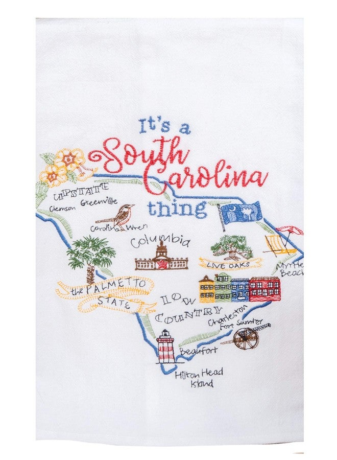 Kay Dee - F2228 Designs ST Thing S Carolina EMB F/S Dish Towel, 17.5 x 28, Various
