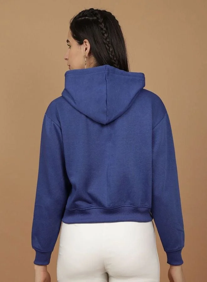 Freehand  Women Regular Fit Solid Hooded Neck Long Sleeve Overhead-Hooded Sweatshirt  | Best Price UAE