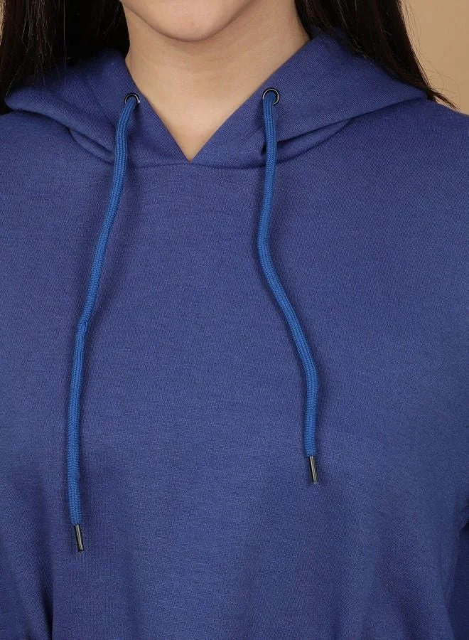 Freehand  Women Regular Fit Solid Hooded Neck Long Sleeve Overhead-Hooded Sweatshirt  | Best Price UAE