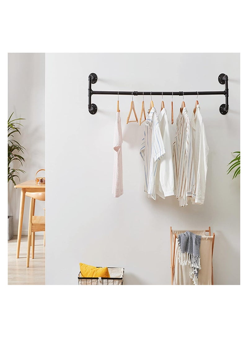 MIXDE Heavy Duty Pipe Wall Clothes Rack, 130cm - Image 2