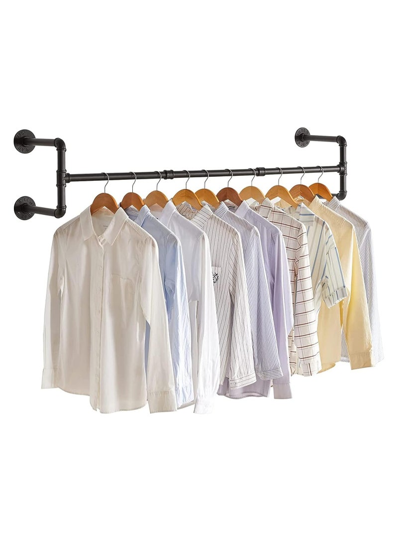 MIXDE Heavy Duty Pipe Wall Clothes Rack, 130cm - Image 1