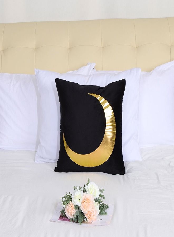 fashionhome Cushion Covers Decor Throw Pillow Cover Gold Creasent Printed Decorative Pillow Cushion Cover for Bedroom Sofa Car Home Décor - Image 3