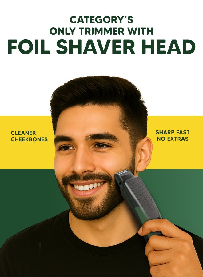 LetsShave مقلم لحية 9 في 1 بلس للرجال | شفرة T، ماكينة حلاقة، مقلم أنف وأذن | 6 مشط بطول | شحن USB-C، 90 دقيقة وقت تشغيل، مؤشر LED | آمن للبشرة وهدوء أثناء الحلاقة | #قم بتنسيق أسلوبك - Image 4