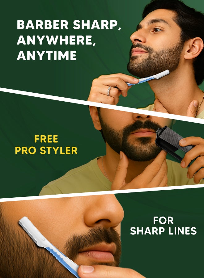 LetsShave مقلم لحية 9 في 1 بلس للرجال | شفرة T، ماكينة حلاقة، مقلم أنف وأذن | 6 مشط بطول | شحن USB-C، 90 دقيقة وقت تشغيل، مؤشر LED | آمن للبشرة وهدوء أثناء الحلاقة | #قم بتنسيق أسلوبك - Image 5