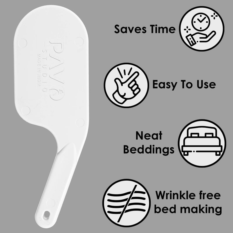 PAVO PVC Full Bed Sheet Tucking Tool - Multipurpose and Protective Tool for Bed Making - Saves Your Time - White - Image 5