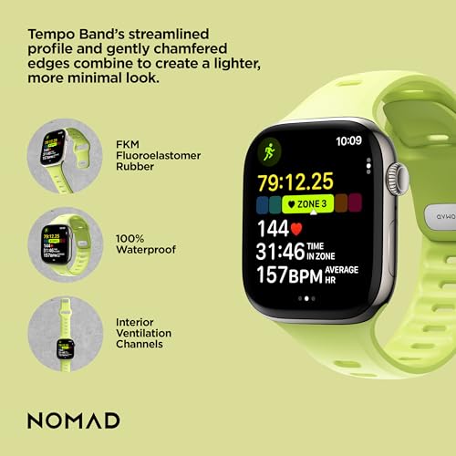 NOMAD Apple Watch Tempo Band Lumen 46mm Compatible with New Ultra 3 2 and 1 Series 111 and SE iWatch Sport Band Designed to give your Apple Watch a modern and athletic look - Image 3