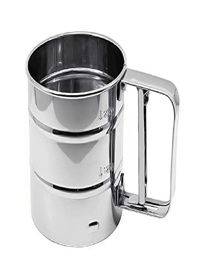 Dvijisha Flour Sifter | Flour Strainer | Flour Sifter Strainer Steel Atta Shifter Sieves Chalani with Press Handle (Multicolor) - Image 4