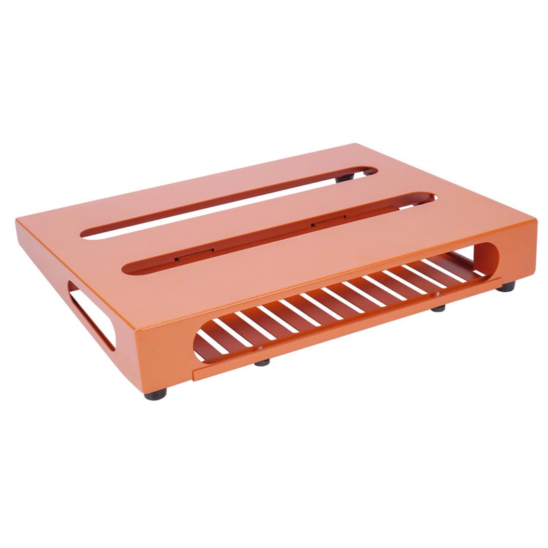 SOYAN 14" x 10.6" Guitar Pedal Board with Power Supply Tray, Carry Bag & Mounting Tapes Included (Orange, SPB-14OR) - Image 4