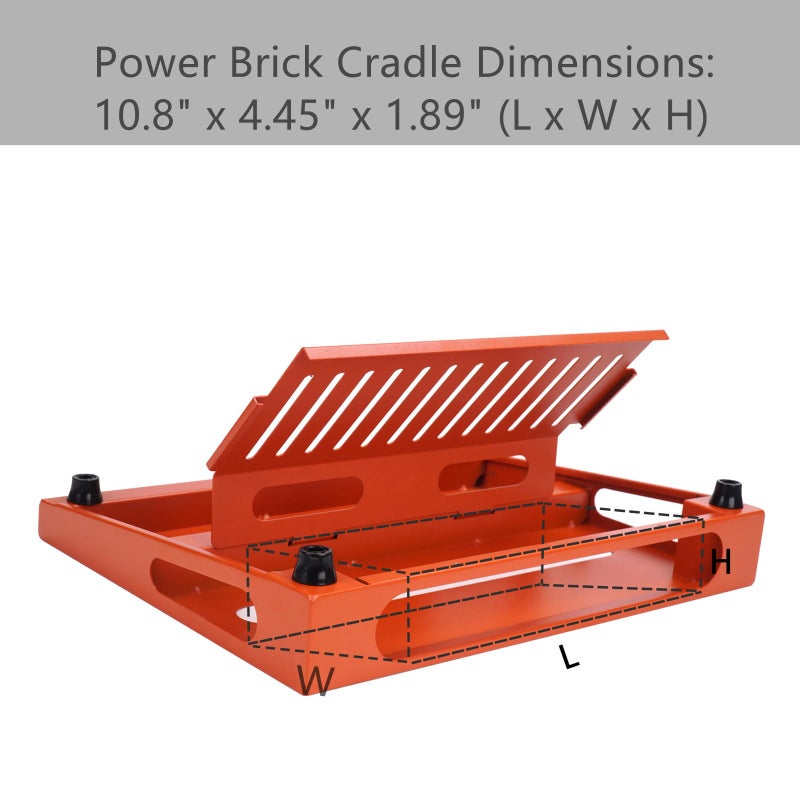 SOYAN 14" x 10.6" Guitar Pedal Board with Power Supply Tray, Carry Bag & Mounting Tapes Included (Orange, SPB-14OR) - Image 3