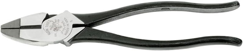 Klein Tools 213-9NE High Leverage Side-Cutting Pliers with Knurled Jaws, Made in USA, Handle Tempering and Induction Hardened Knives - Image 1