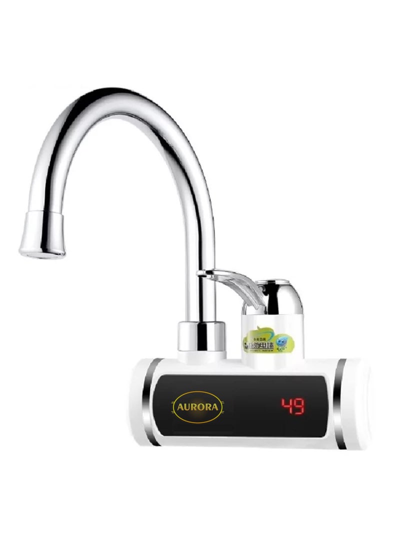 Black Hiran Instant Electric Water Heater Faucet Tap Hot Tap HomeKitchen Water Heating Instantaneous Water Heater Tank less for TapLED Electric Head Water Heaters For Home Kitchen 3000W  - Image 1