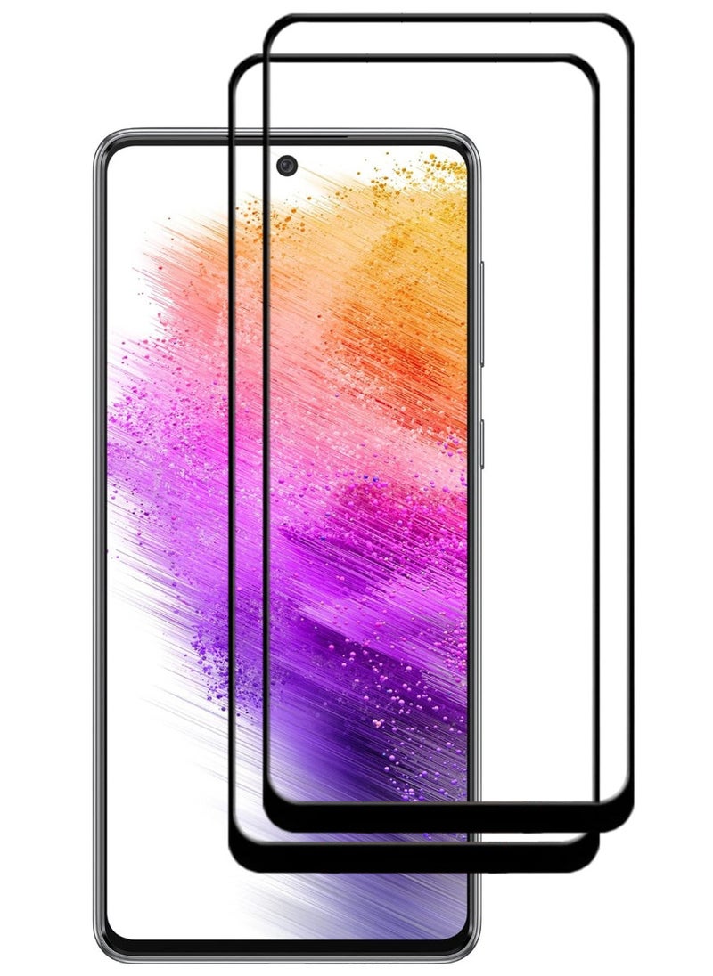ACLIX 2 Pieces Antistatic ESD Dustproof Premium Quality High Definition Tempered Glass Screen Protector Designed For Samsung Galaxy A73 5G - Image 1
