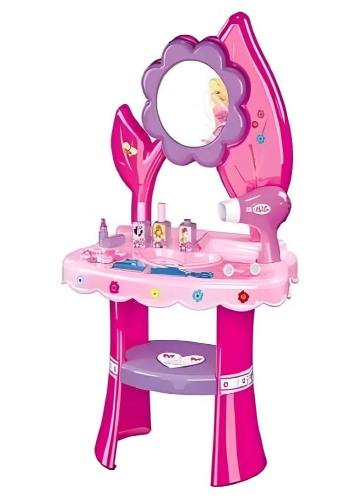 Dreamzon Kids Vanity Table for Little Girls with Mirror and Beauty Accessories, Birthday Toys for Little Princess Pretend Play  - Image 1