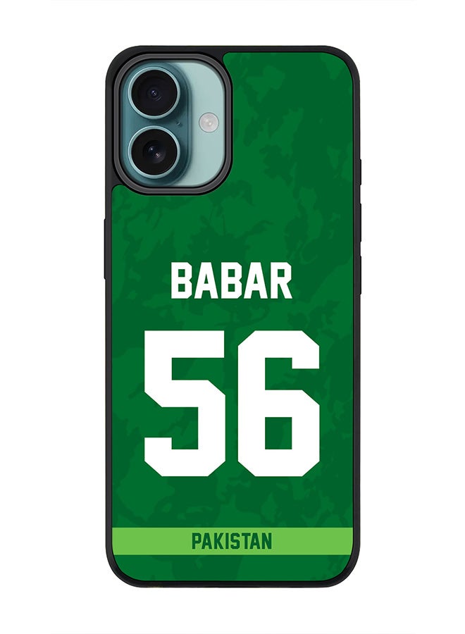 Stylizedd For iPhone 16 Plus Case [Compatible with MagSafe] Slim Magnetic cover Phone Case iPhone 16 Plus -Pakistan Babar Azam Jersey No 56 - Image 1