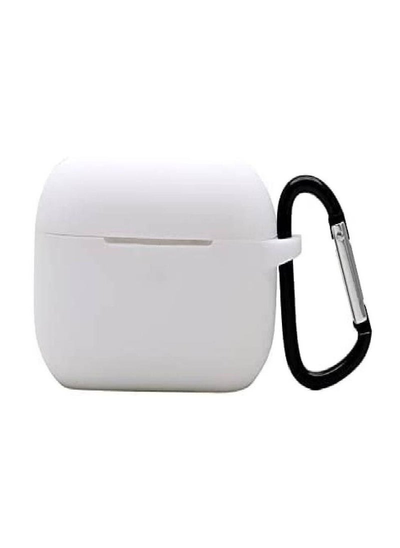 Generic - Protective Case Skin Cover with Keychain and Lock for Apple Airpods 3 Case Women Men White - Image 1