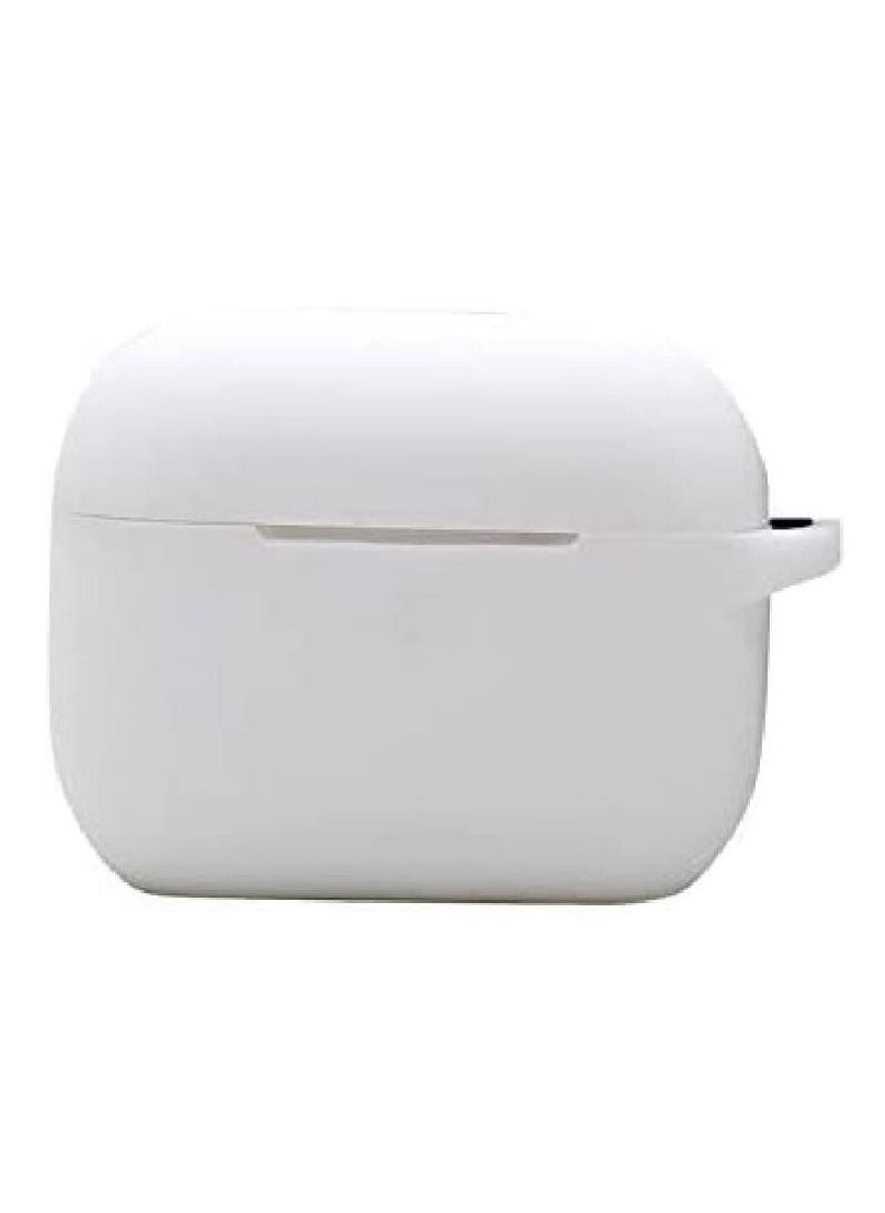 Generic - Protective Case Skin Cover with Keychain and Lock for Apple Airpods 3 Case Women Men White - Image 1