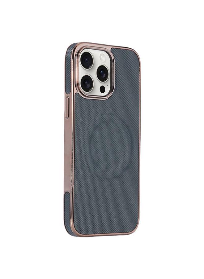 زبون جراب لهاتف iPhone 12 Pro مصنوع من الجلد المطلي بالكهرباء وملصق جانبي ناعم مع جراب هاتف MagSafe - Image 1