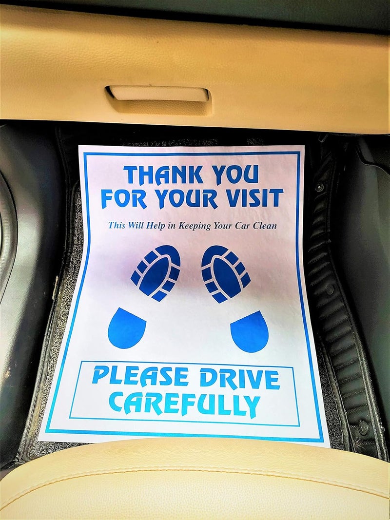 PACKSHARK CONVRT Packshark Car Disposable Paper Foot Mat For Car, White, Universal Size (Pack Of 250) - Image 4