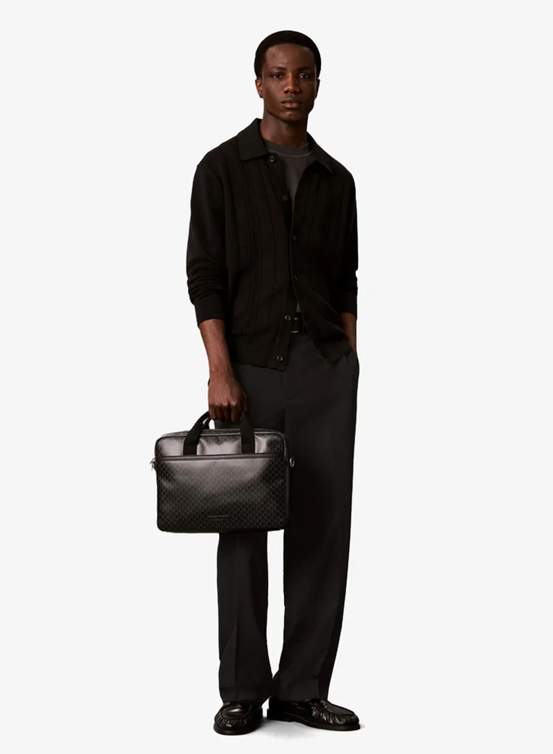 Calvin Klein Coated Emblem Print Laptop Bag