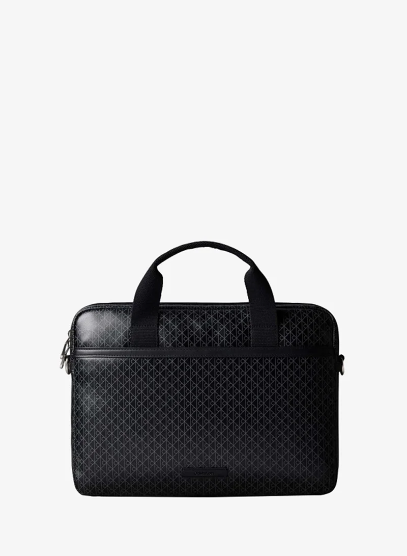 Calvin Klein Coated Emblem Print Laptop Bag