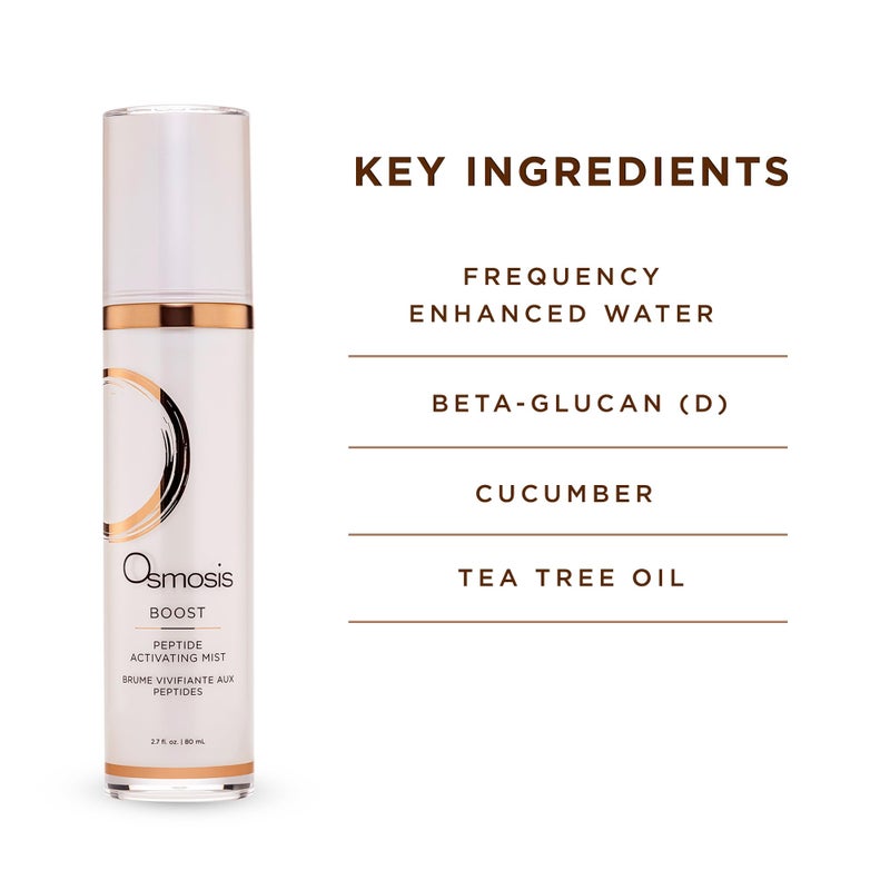 OSMOSIS BOOST Peptide Activating Hydrating Facial Mist with Hyaluronic Acid for Aging, Pigmented, Sensitive and Dry Skin, 2.7 Fl Oz - Image 4