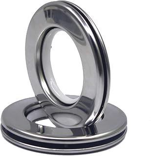 Ailejia Ailejia Stainless Steel Curtain Grommets DIY Rings Eyelet Ring Inner Diameter 1-9/16"(4cm) Silencer Sliding Metal Pack  - Image 1