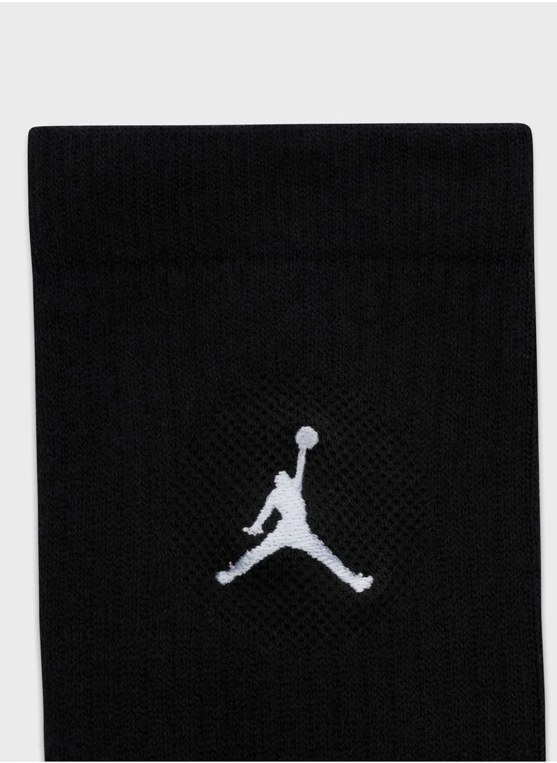 Jordan 3 Pack Everyday Cush Poly Crew Socks