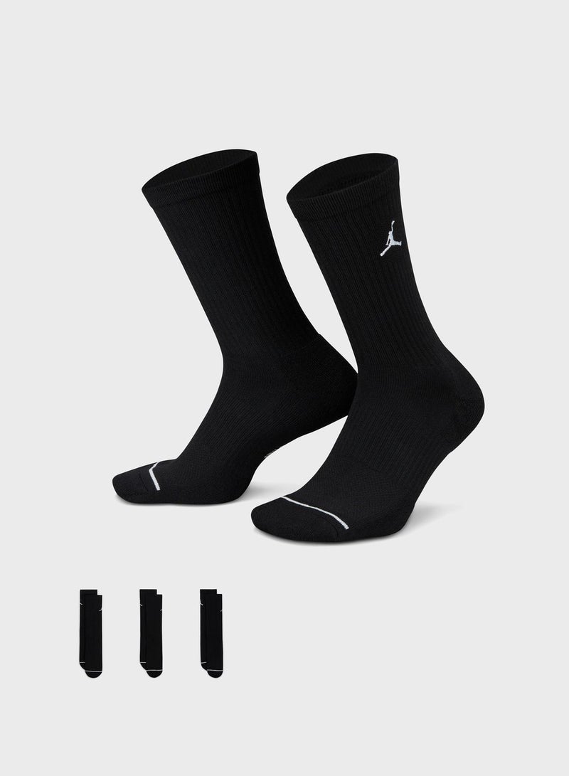 Jordan 3 Pack Everyday Cush Poly Crew Socks - Image 1