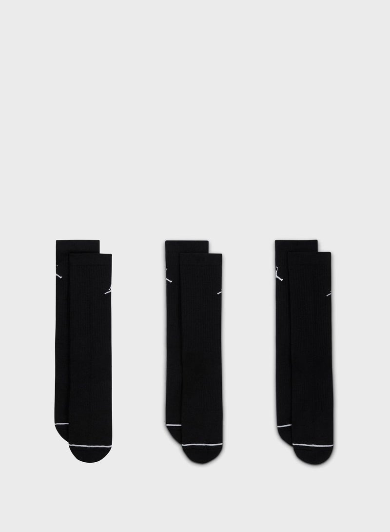 Jordan 3 Pack Everyday Cush Poly Crew Socks - Image 4