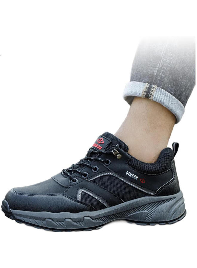 Dinggu Dinggu Men'S Steel Toe Safety Shoes Anti-Smashing Anti-Piercing Lightweight Comfortable Slip-Resistant Safety Work Shoes 852Hei38 - Image 1