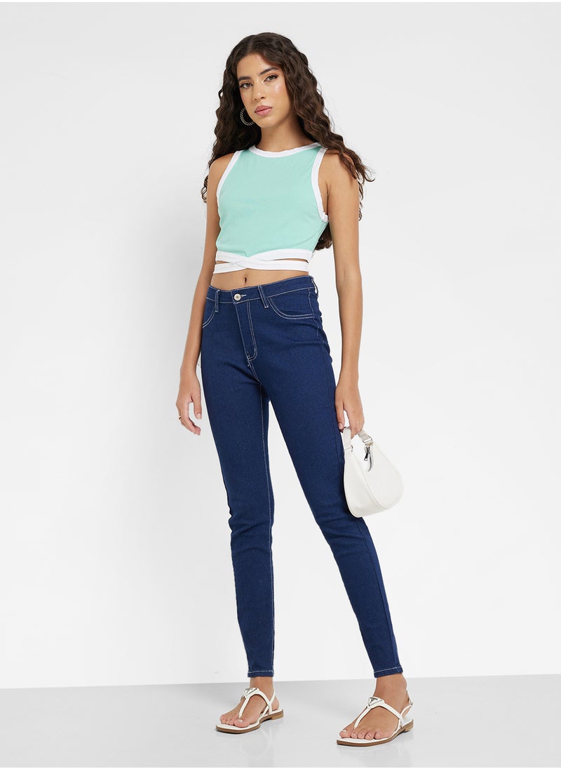 Ginger - Contrast Detail Cutout Vest - Image 1