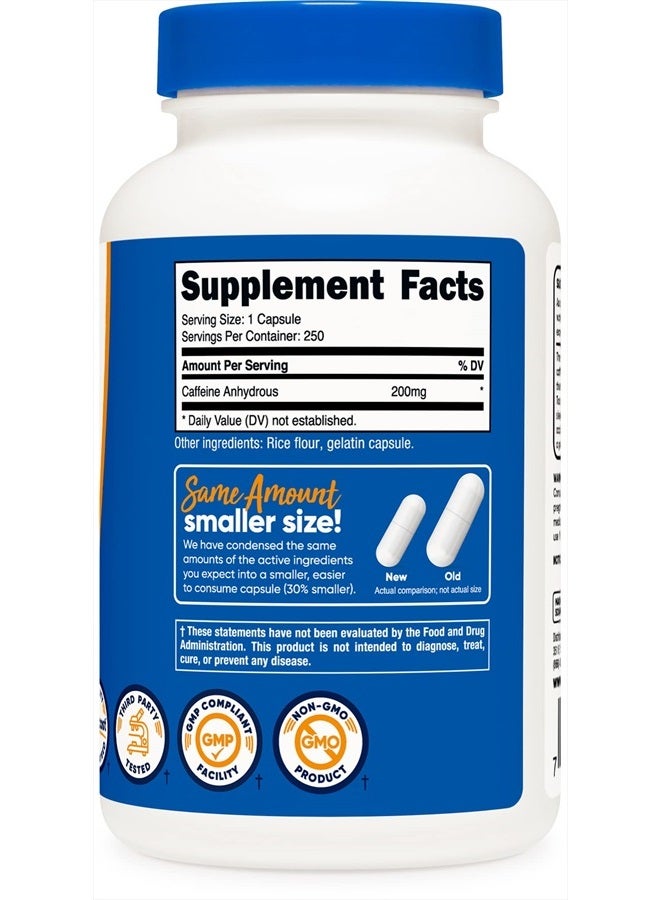 Nutricost Caffeine Pills, 200mg Per Serving (250 Caps)  - Image 4
