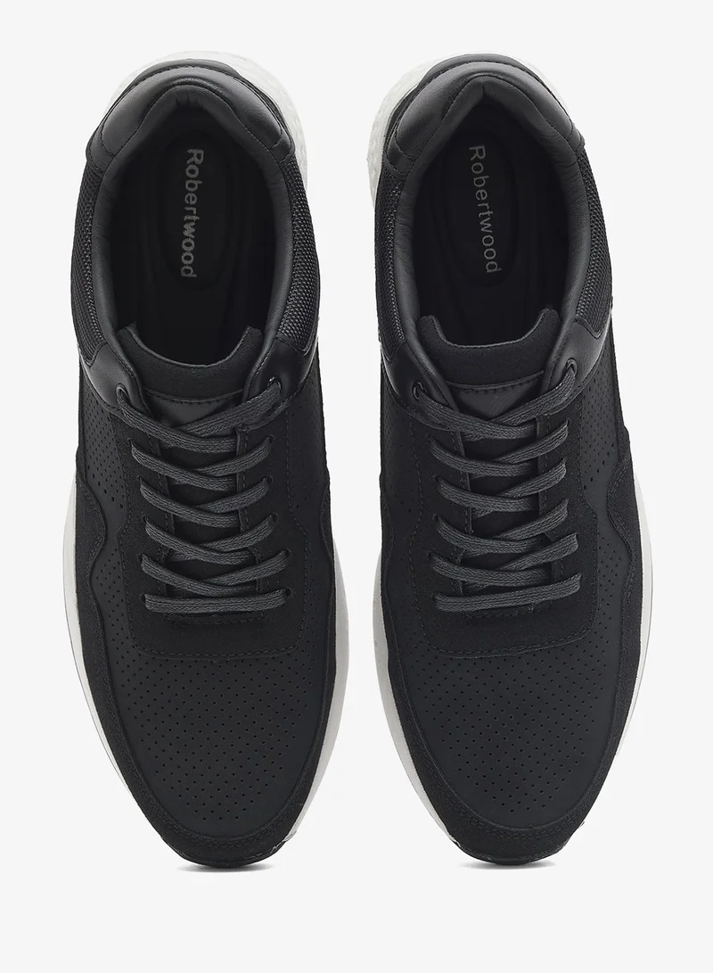 Robert Wood  Perforated Casual Sneakers for Men | Best Price UAE