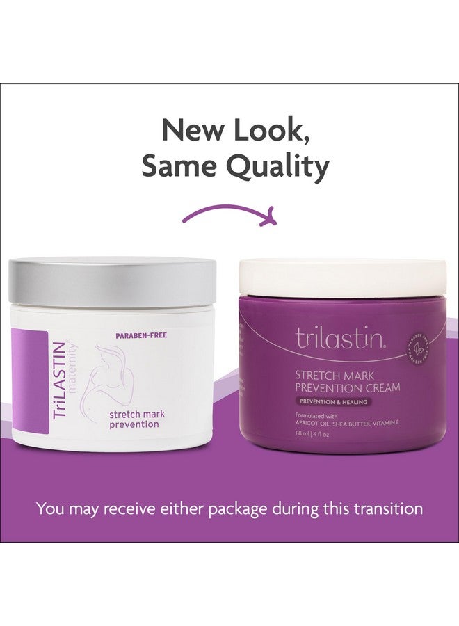 TriLASTIN Maternity Stretch Mark Prevention Cream (4Oz) - Hypoallergenic & Paraben-Free for Pregnancy & Postpartum - Maternity Belly Cream (2 Pack) - Image 2