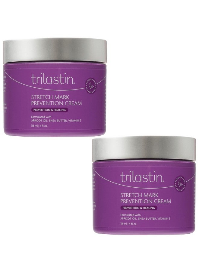 TriLASTIN Maternity Stretch Mark Prevention Cream (4Oz) - Hypoallergenic & Paraben-Free for Pregnancy & Postpartum - Maternity Belly Cream (2 Pack) - Image 1