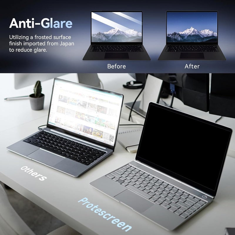 Protescreen 13.3 Inch Laptop Privacy Screen, Anti Glare Blue Light Privacy Filter, Removable Shield 13in Screen Protector 16:9 Aspect Ratio, Compatible with Lenovo/HP Envy/Dell/Acer/Samsung/Asus/Toshiba - Image 4