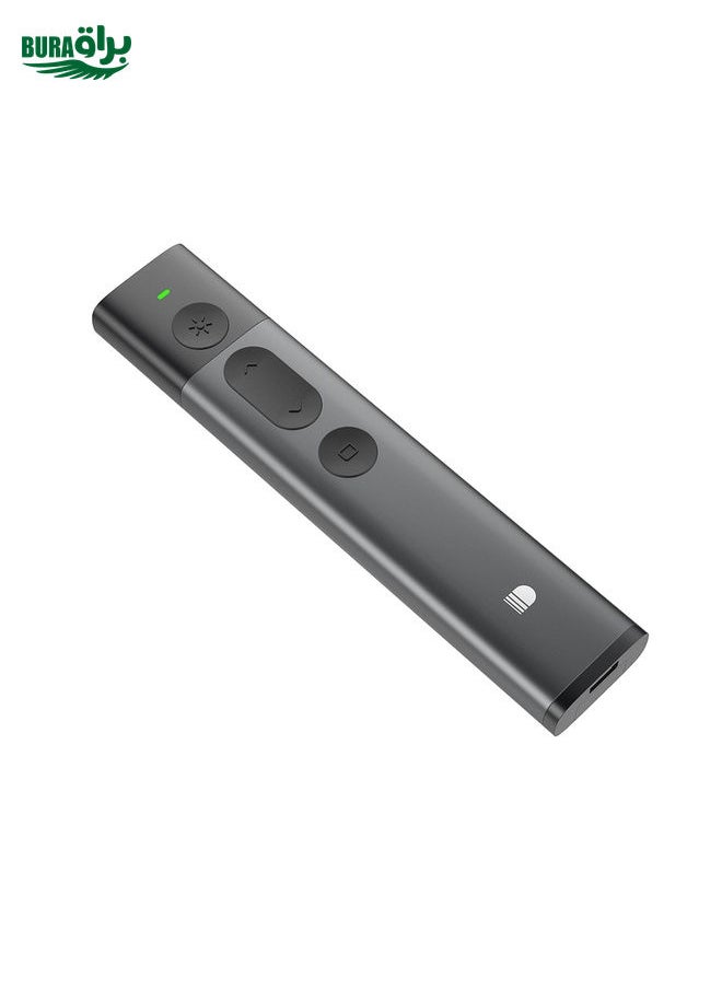 BURAQ - Doosl DSIT032 2.4GHz Wireless Presenter PowerPoint Clicker Representation Remote Control Green Laser Pointer, Control Distance: 100m - Image 1