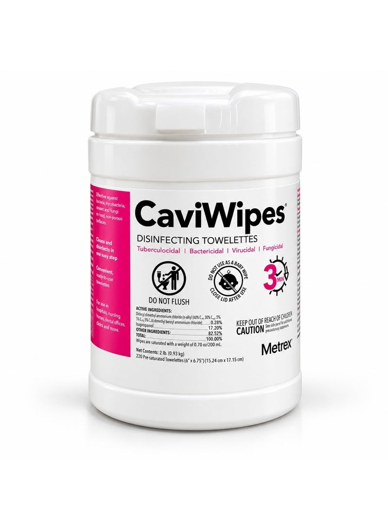 Metrex CaviWipes1 Disinfectant Wipes For Clinics  (6" x 6.75") - 160 Wipes  per Canister - Image 5