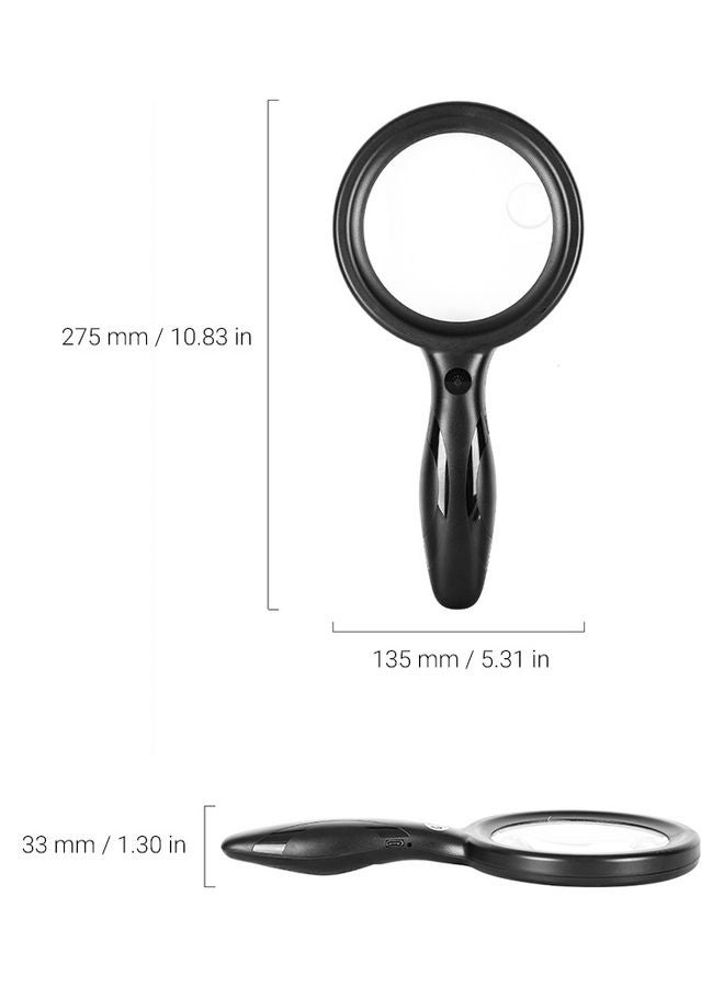 NIBEMINENT Handheld Portable Magnifier Black - Image 3