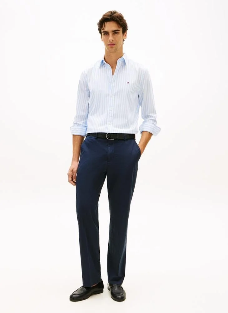 TOMMY HILFIGER  TH Flex Regular Fit Stripe Poplin Shirt for Men | Best Price UAE