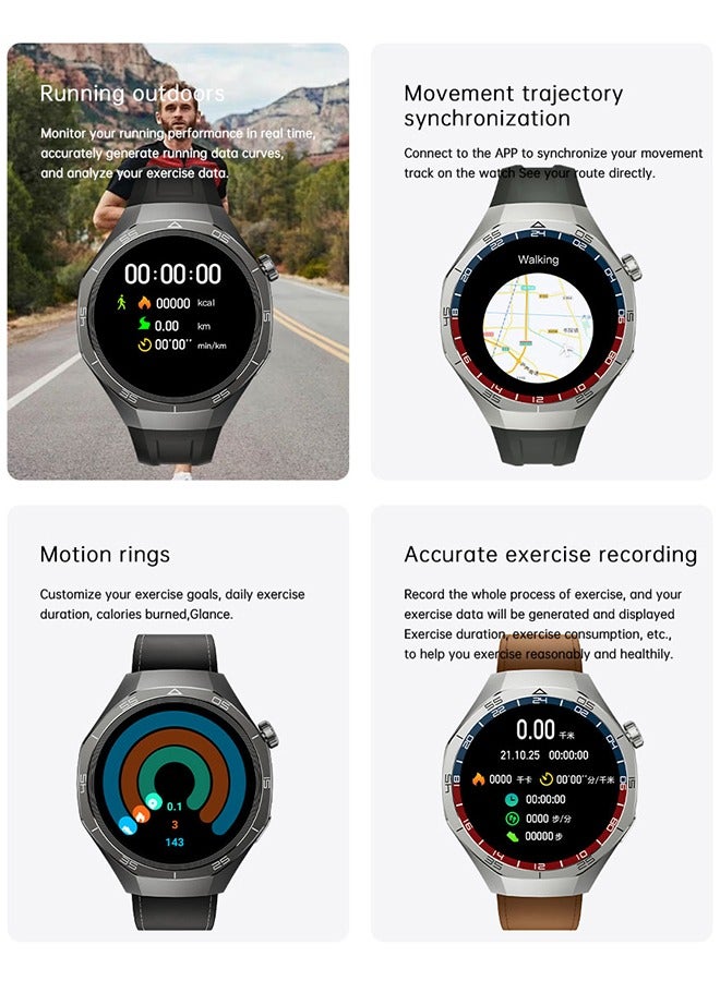 RollsTimi  Smart Watch 1.53" HD Screen Smart Watches for Men(Answer/Make Calls), Multiple Sport Modes Fitness Watch with Sleep/Heart Rate Monitor,Waterproof Smartwatch,Steel Strap Black  - Image 5