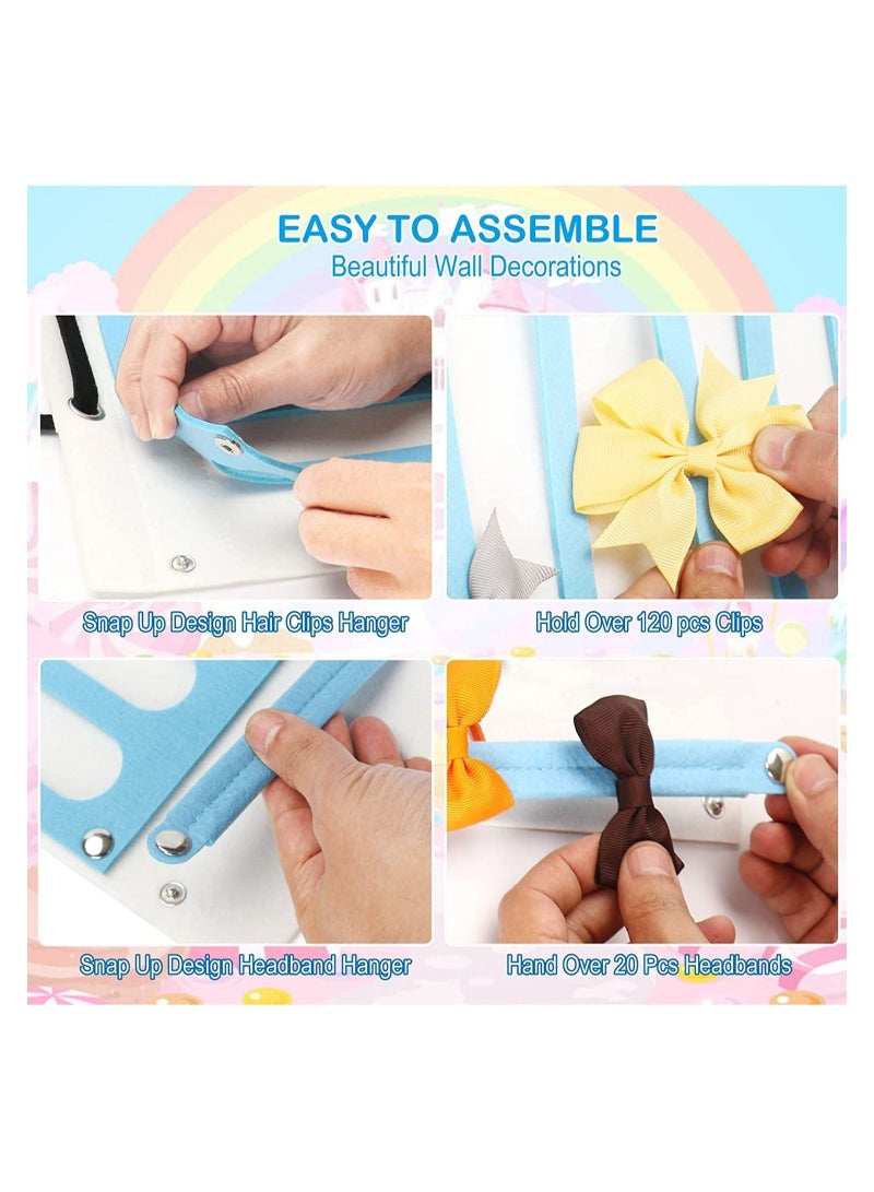 كابتن تيك Bow Holder for Girls Hair Bows, Hair Clips Storage Hanger w, Hair Accessories Organizer, Wall Hanging for Girl Room 1 Item - Image 4