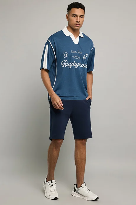 R&B Solid Shorts with Drawstring Waist