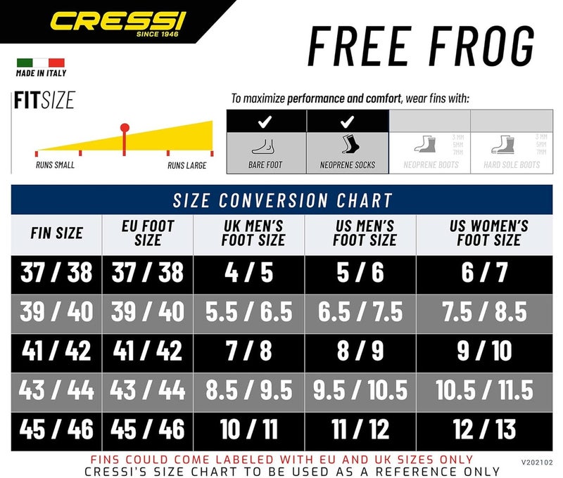 Cressi Free Frog Fins Black/Red - Image 4