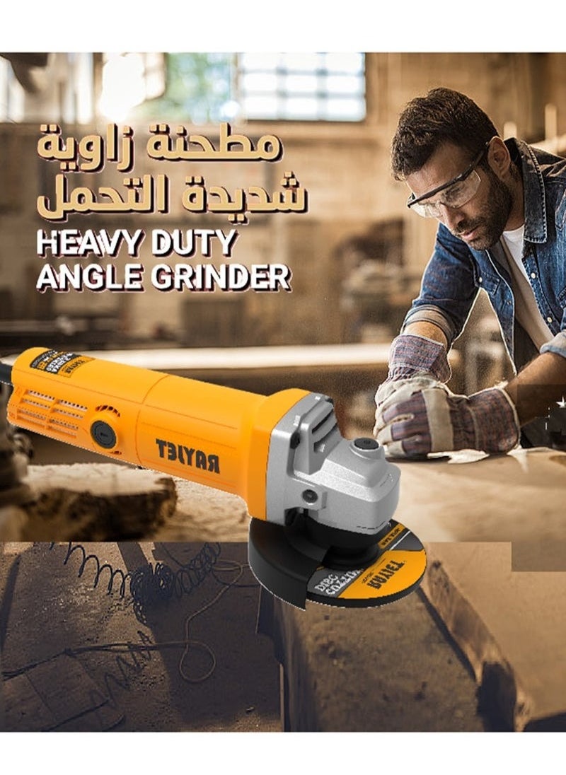 RAYJET - Professional Angle Grinder – 750W Powerful Motor, 115mm Disc, 11,000 RPM, Durable and Comfortable to Use - Image 1