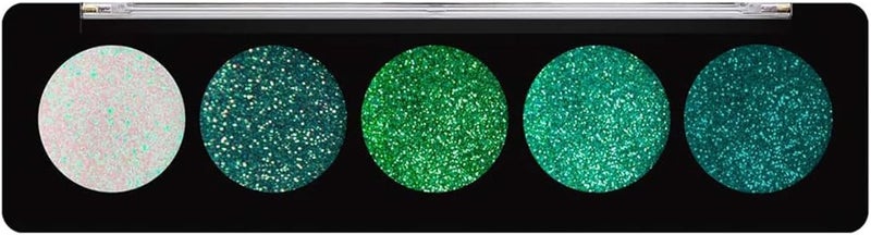 Profusion Cosmetics Emerald Gems 5 Shade Glitter Eyeshadow Palette for Attractive Eye Look Raise Your Makeup Game to the Next Level with Premium Beauty Tool - Image 2