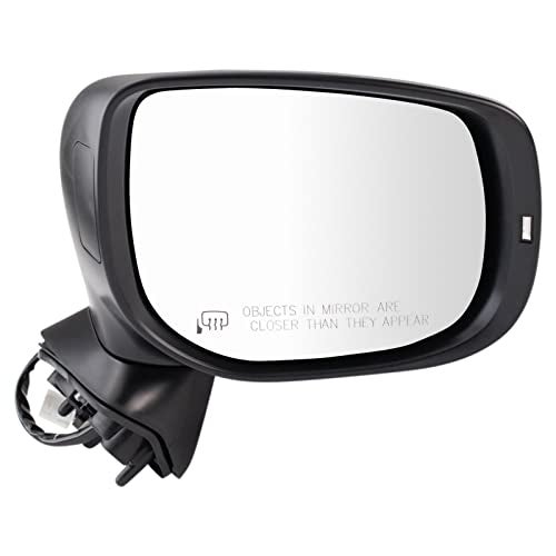 TRQ Passenger Side Power Heated Mirror Smooth Black Manual Fold Turn Signal Compatible with 2019-2020 Subaru Forester SU1321168 - Image 1